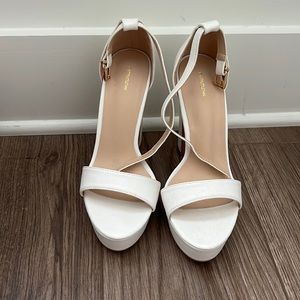 White prettylittlething heels